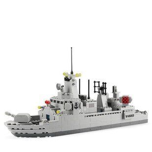 Конструктор Військовий корабель Destroyer Wange 4660 есмінець блоковий 528 деталей пластик дитячий Ванге