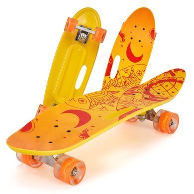 Скейт із ручкою Penny Board 885 світяться колеса Пенні борд 26&rdquo; пластиковий дитячий скейтборд для дітей підлітків