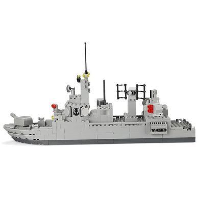 Конструктор Військовий корабель Destroyer Wange 4660 есмінець блоковий 528 деталей пластик дитячий Ванге