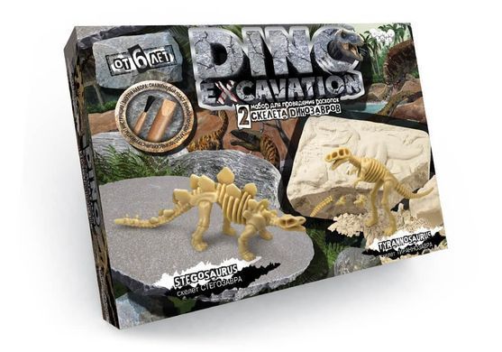 Набор для проведения раскопок DINO EXCAVATION Danko Toys DEX-01-04 Скелеты динозавров детская развивающая игра