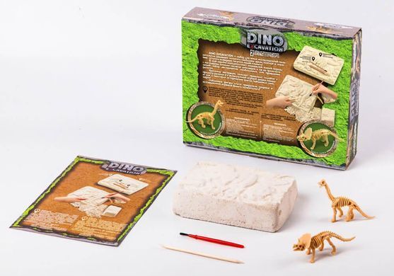 Набор для проведения раскопок DINO EXCAVATION Danko Toys DEX-01-04 Скелеты динозавров детская развивающая игра
