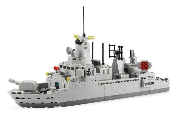 Конструктор Військовий корабель Destroyer Wange 4660 есмінець блоковий 528 деталей пластик дитячий Ванге