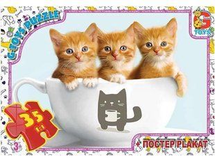 Пазл Домашние любимцы + постер G-Toys (35 дет.) AN120
