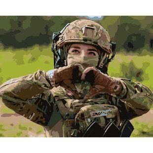 Картина по номерам Strateg Защитница 40х50 см GS882