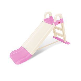 Детская пластиковая горка для катания (спуск 140 см) Doloni Toys 0140/17 светло-розовый/кремовый