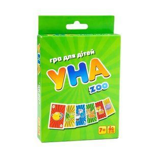 Настільна гра УНА zoo Strateg, 7016, УКР, дитяча, карткова, розважальна, уно, UNO для дітей