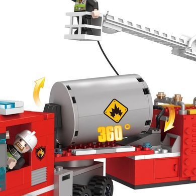 Конструктор Cogo Fire Пожежна служба 4175, машина, фігурки, блоковий, 415 дет., іграшка