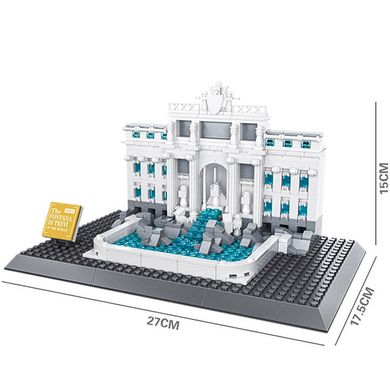 Конструктор Wange 3D Фонтан Треві Fontana di Trevi-Rome 4212 дитячий 688 деталей пластик 3Д блок