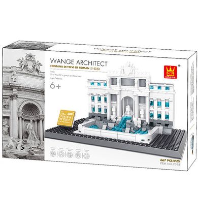 Конструктор Wange 3D Фонтан Треві Fontana di Trevi-Rome 4212 дитячий 688 деталей пластик 3Д блок