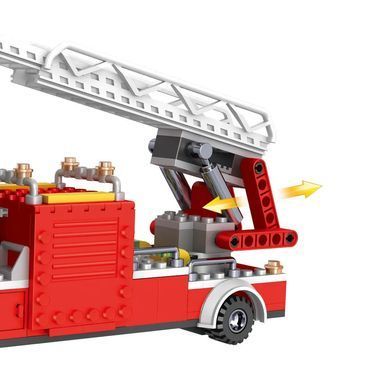 Конструктор Cogo Fire Пожежна служба 4175, машина, фігурки, блоковий, 415 дет., іграшка