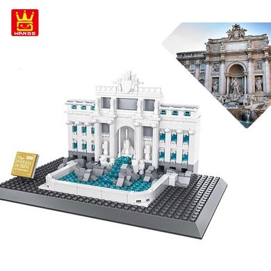 Конструктор Wange 3D Фонтан Треви Fontana di Trevi-Rome 4212 детский 688 деталей пластик 3Д блок