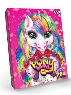 Набор креативного творчества Pony Land 7в1 Danko Toys PL-01-01U детский Пони Единорог пластилин светится игра