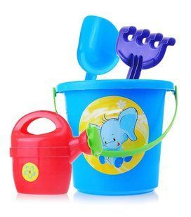 Пісочний набір №1 Doloni Toys 013555/5, відро, лопатка, граблі, лійка, іграшка Долоні, для ігор з піском