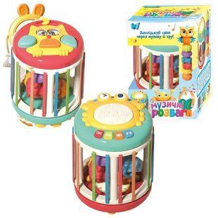 Музыкальная игра сортер WToys (барабан, трещотка, часы) 42766
