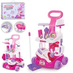 Набор для уборки на тележке (пылесос, щетка, 11 предметов) Limo Toy 5938-5951