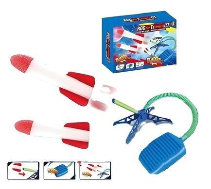Игрушка механический запускатель с мягкой ракетой A 868