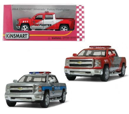 Модель пікап Kinsmart Chevrolet Silverado (Police/Firefighter ) 5'' KT5381WPR