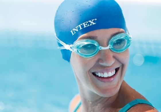 Очки для плавания Sport Relay Intex 55684, от 8 лет, обхват головы &asymp; 50-56 см, бассейн, для детей, взрослые