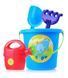 Песочный набор №1 Doloni Toys 013555/5, ведро, лопатка, грабли, лейка, игрушка Долони, для игр с песком