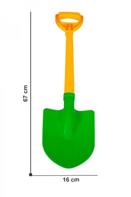 Лопата ТехноК 3480 з ручкою дитяча пластикова іграшка в пісочницю для снігу лопатка для дітей