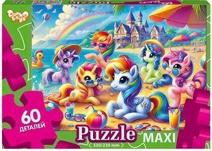 Детский пазл Макси 60 эл. с.11 "Единожки на пляже" Danko Toys Mx60-11-08
