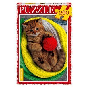 Класичний дитячий пазл "Котик" 260 ел. с.14 Danko Toys C260-14-06