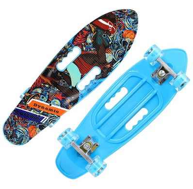 Скейт с ручкой Penny Board 889 светятся колеса Пенни борд 26” пластиковый детский скейтборд для детей подростк