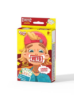 Настольная карточная игра Veto mini (укр) Danko Toys VETO-02-01U Вето карты куб развивающая для детей семьи