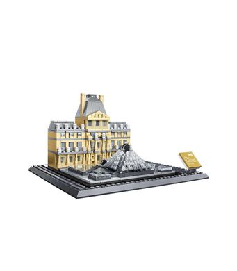 3Д конструктор Wange Архітектура Музей Лувр 4213 The Louvre of Paris-France 821 дет. 3D