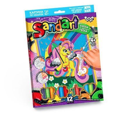 Фреска из цветного песка SAND ARТ Danko Toys&nbsp;SA-01-01 набор детского креативного творчества блестки для детей