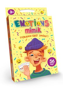 Настільна гра Emotions Mimik (укр) EM-01-01U Danko Toys карткова розвиваюча вікторина для всієї родини Емоції