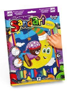 Фреска з кольорового піску SAND ART Danko Toys SA-02-01 дитячий набір для творчості дітей картина гліттер