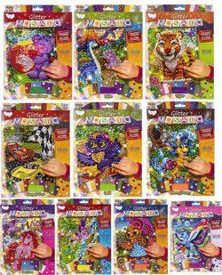 Креативна творчість Блискуча мозаїка (Glitter Mosaic) с.3 Danko Toys БМ-03-01,02,03,04,05...10