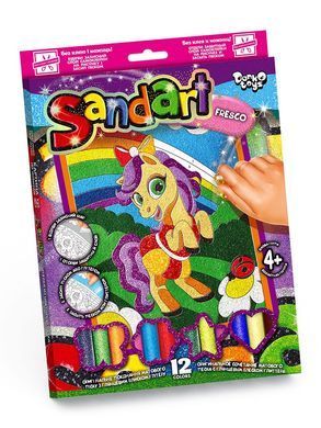 Фреска из цветного песка SAND ART Danko Toys SA-02-01 детский набор для творчества детей картина глиттер