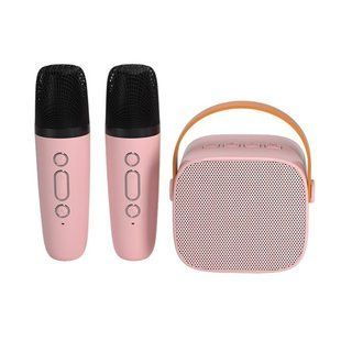 Караоке з 2 мікрофонами та колонкою (Bluetooth, AUX, підтримка TF-карти) C 72966 PN