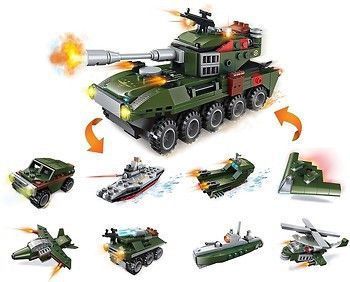 Конструктор Военная техника Qman арт. 1803 детский пластиковый от 38 деталей 8 видов для детей