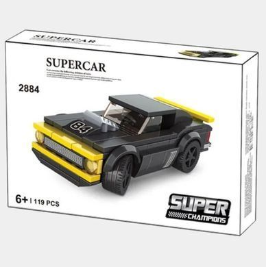 Конструктор Supercar Черное спортивное авто (спорткар, 119 дет.) 2884