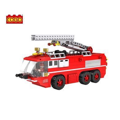 Конструктор COGO Пожежна машина Fire Engine truck 3615 Кого 424 дет фігурки спец транспорт дитячий розвиваючий