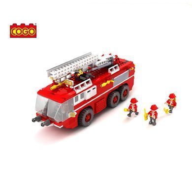 Конструктор COGO Пожежна машина Fire Engine truck 3615 Кого 424 дет фігурки спец транспорт дитячий розвиваючий