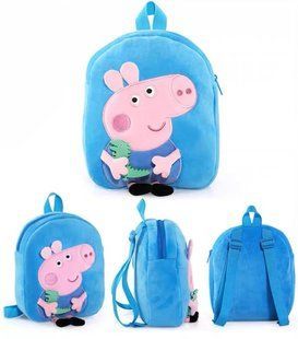 Детский плюшевый рюкзак Герой Свинка M 18429 (blue)