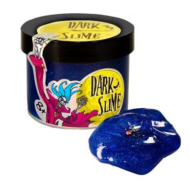 Слайм Strateg Dark slime з декором (100 г) 71829