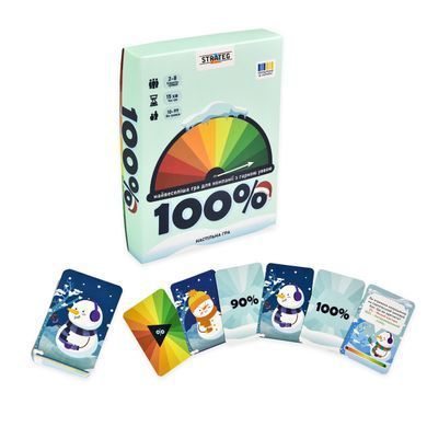 Настольная развлекательная игра 100% (УКР) Strateg 30802
