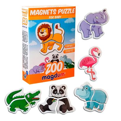 Магнитные пазлы Magdum Zoo (англ.) ML4031-18 EN