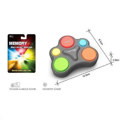 Развивающая игра Memory G99-3A, память, тренажер, свет, звук, панель на батарейках, для детей