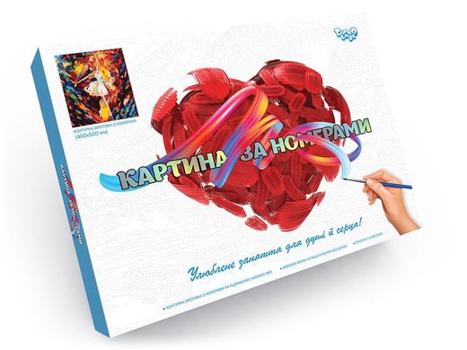 Картина за номерами Балерина KpN-01-06U Danko toys 50 * 40 см набір для розпису фарби пензлик для дітей