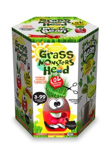 Набір для творчості Grass monsters head GMH-01-01U дитячий креативний боб для вирощування пророщування трав'янчик