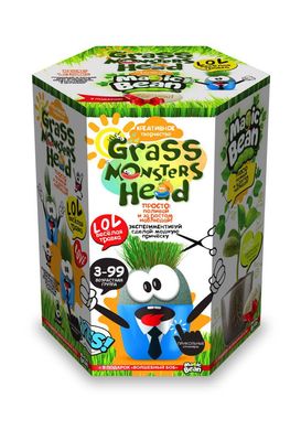 Набір для творчості Grass monsters head GMH-01-01U дитячий креативний боб для вирощування пророщування трав'янчик