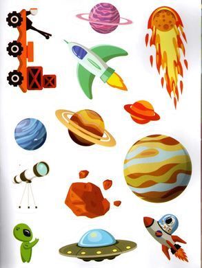 Sticker book малюкам. Далекий космос (книга з наліпками) Манго-book 9789664993057/3