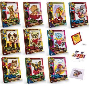 Набір творчості PUNCH NEEDLE (килимова вишивка) Danko Toys PN-01-01,02,03,04,05...10
