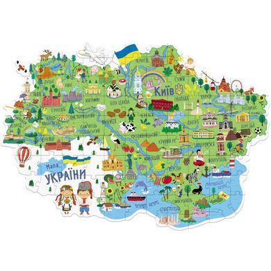 Детский пазл карта Украины Dodo, 300267, развивающая игра для детей, 100 элементов, пазлы ДоДо